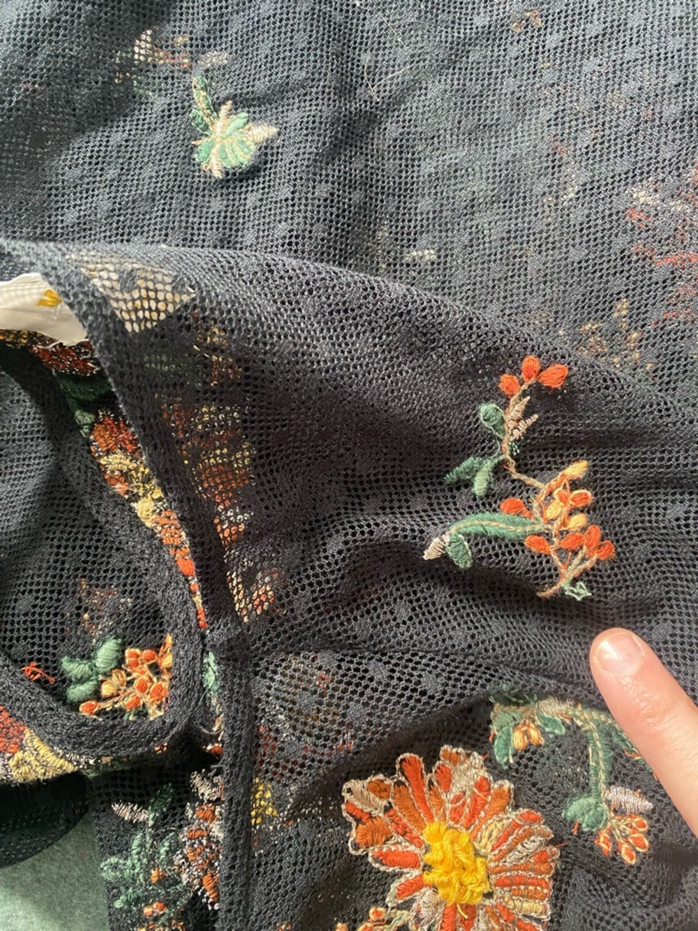 Anthropologie Maeve Cadiz embroidered mesh top - Picture 13 of 15